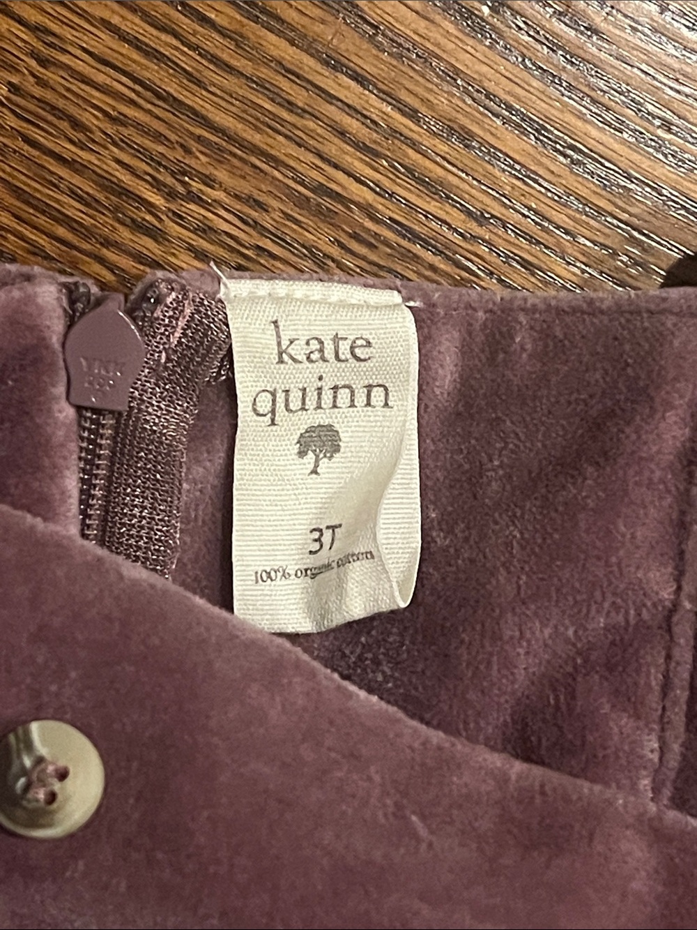 Kate Quinn Velvet Mauve Dress with Puff Sleeves - Picture 2 of 5